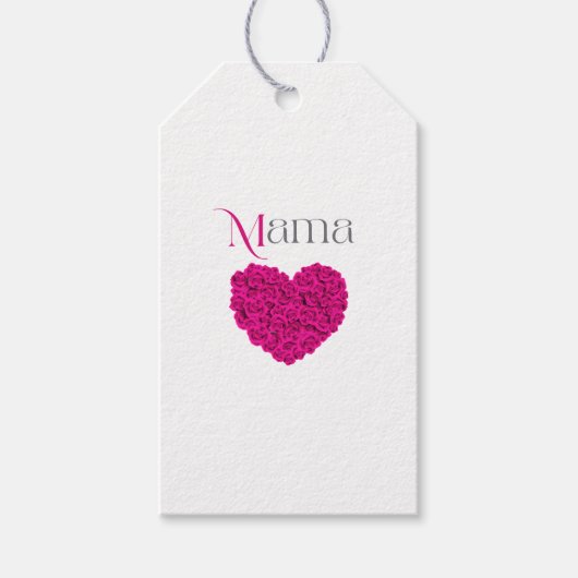 Mama Blumen zum Muttertag Geburtstag Editierbare V Geschenkanhänger (Vorderseite)