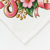Mama Blumenfleece-Decke, rosa Blumen-Mutter- Fleecedecke (Ecke)