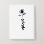Mama-Blumengeschenk Button (Vorderseite)