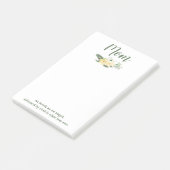 Mama Blumengrün und weiß Post-it Klebezettel (angewinkelt)