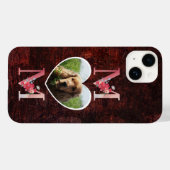 Mama Blumenherz Foto vom Hund Rot Case-Mate iPhone Hülle (Rückseite (Horizontal))