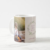 Mama Blumenkranz Geschenk einfach elegant Mädchen Kaffeetasse (Vorderseite Links)