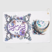 Mama Blumenrahmen Golfhandtuch (Horizontal)