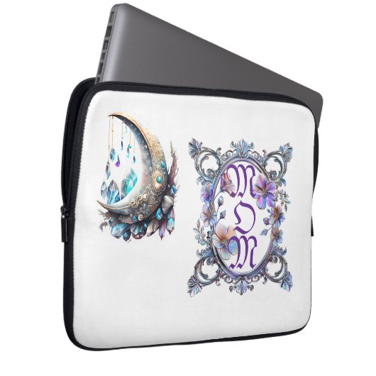 Mama Blumenrahmen Laptopschutzhülle (Vorne Rechts)