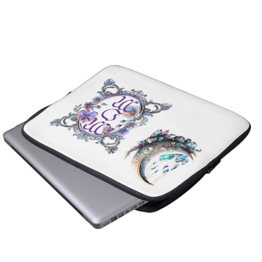 Mama Blumenrahmen Laptopschutzhülle (Vorne Knopf)