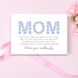 MAMA Blumentypografie Elegante Muttertagskarte Dankeskarte