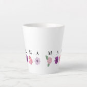 MAMA-Blumenuntersetzer – Muttertag, Geburtstagsges Milchtasse (Vorderseite)