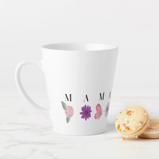 MAMA-Blumenuntersetzer – Muttertag, Geburtstagsges Milchtasse (Beispiel)
