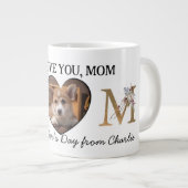 Mama Blumenzauber Foto vom Hund Jumbo-Tasse (Vorderseite Rechts)