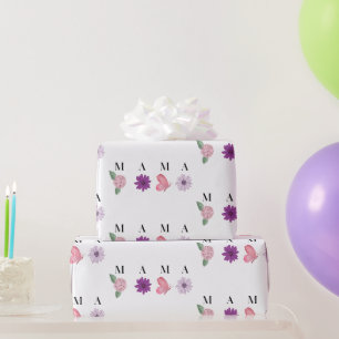 MAMA Blumiges Geschenkpapier – Süße Blumen & Herz
