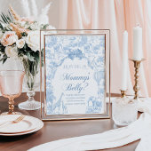 Mama Bly Blue Toile Safari TierBaby-Dusche Poster