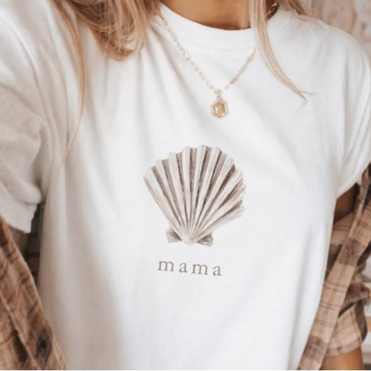 Mama Boho Beach Shell Babyparty T-Shirt