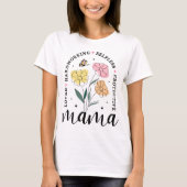 Mama Boho Blume Mama T-Shirt (Vorderseite)