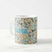 Mama Boho Pastell Grün Florales 3D Muster Kaffeetasse (Vorderseite Links)