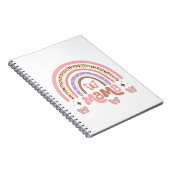 Mama Boho Rainbow mit Schmetterlingen Notizblock (Rechte Seite)