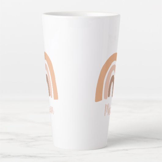 Mama Boho Terracotta Rainbow Milchtasse (Vorderseite)