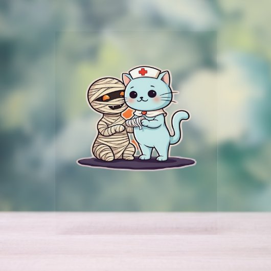 Mama Boo-Boo Krankenschwester Katze zum Retten! Cl Acrylschild (Neutral)