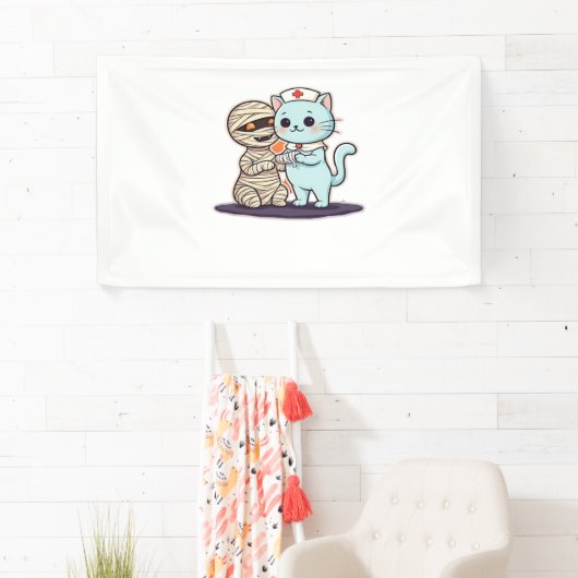 Mama Boo-Boo Krankenschwester Katze zum Retten! Cl Banner (Insitu)