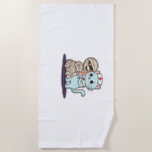 Mama Boo-Boo Krankenschwester Katze zum Retten! Cl Strandtuch (Vorderseite)