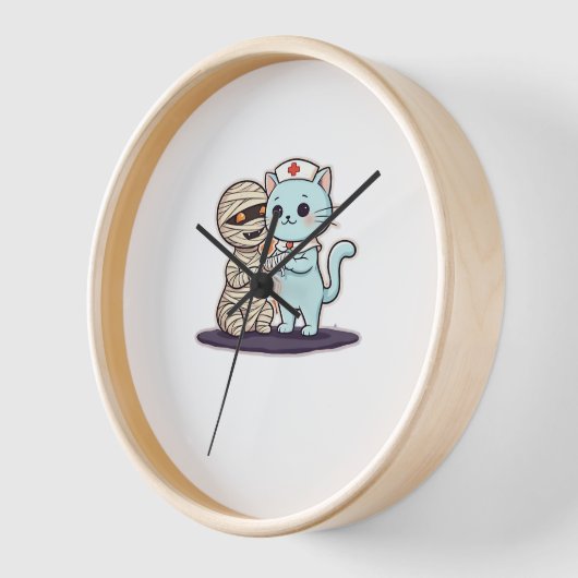 Mama Boo-Boo Krankenschwester Katze zum Retten! Cl Uhr (Winkel)