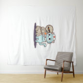 Mama Boo-Boo Krankenschwester Katze zum Retten! Cl Wandteppich (Beispiel (Horizontal))