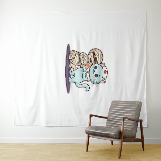 Mama Boo-Boo Krankenschwester Katze zum Retten! Cl Wandteppich (Beispiel (Horizontal))