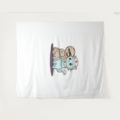 Mama Boo-Boo Krankenschwester Katze zum Retten! Cl Wandteppich (Vorderseite (Horizontal))