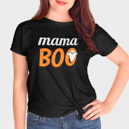 Mama Boo Orange Black Halloween Familie Matching T-Shirt