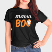 Mama Boo Orange Black Halloween Familie Matching T-Shirt