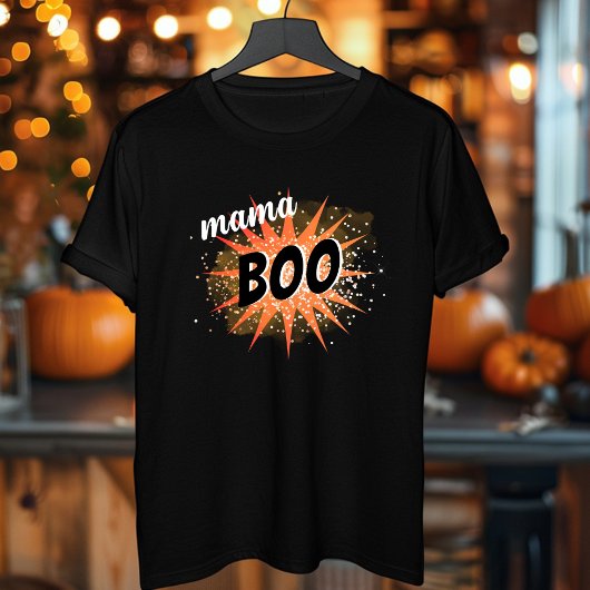 Mama Boo | Orange Halloween T-Shirt