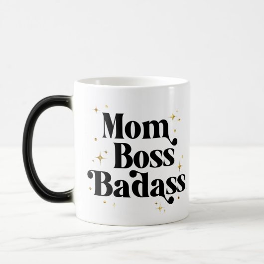 Mama Boss Badass Coffee Tasse Modern Black Gold (Links)