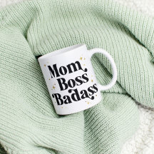 Mama Boss Badass Coffee Tasse Modern Black Gold