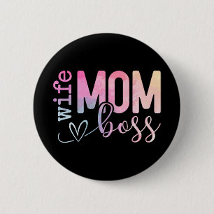 Mama Boss Funny Mothers Day Button