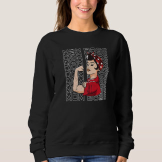 Mama Boss Messy Hair Bun Mütter Day Sweatshirt