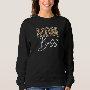 Mama-Boss mit Leopard Print Mother Mama Mam Sweatshirt