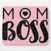 MAMA BOSS Moderne Typografie Script Trendy Chic Mousepad (Vorne)