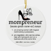 Mama Boss Mompreneur Keramik Ornament (Vorne)