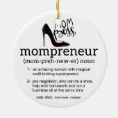Mama Boss Mompreneur Keramik Ornament (Hinten)