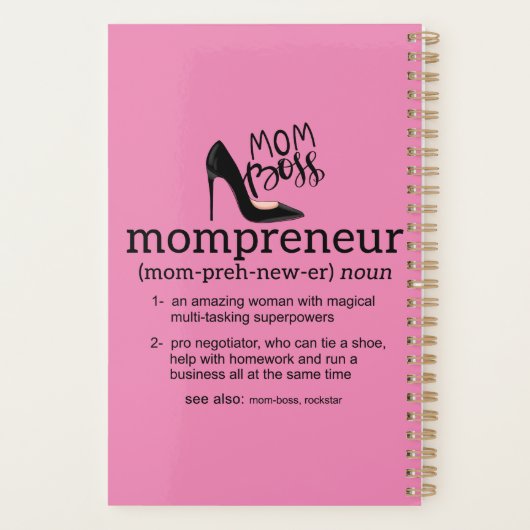 Mama Boss Mompreneur Planer (Rückseite)