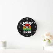 Mama Boss Muttertagsgeschenk-66620 Runde Wanduhr (Zuhause)