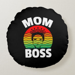 Mama Boss Muttertagsgeschenk-66620 Rundes Kissen