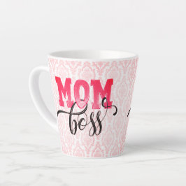 MAMA BOSS Pink Arabesque Mama Geschenke Cup Latte Milchtasse