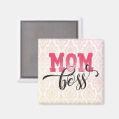 Mama BOSS - Stilvolles Rosa Mother Day Magnet (Vorderseite/Rückseite)