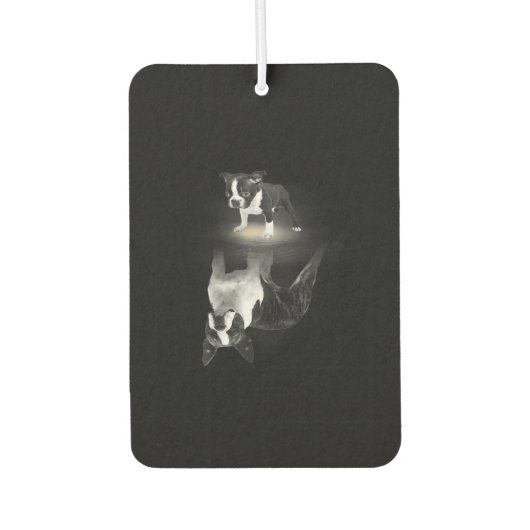 Mama Boston Terrier Dog Lover Geschenk Mutter Vate Autolufterfrischer (Vorderseite)