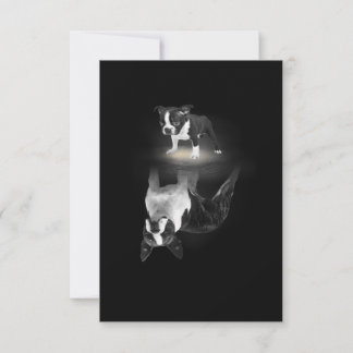 Mama Boston Terrier Dog Lover Geschenk Mutter Vate RSVP Karte