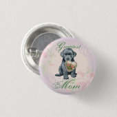 Mama Bouvier des Flandres Pinback Button (Vorne & Hinten)