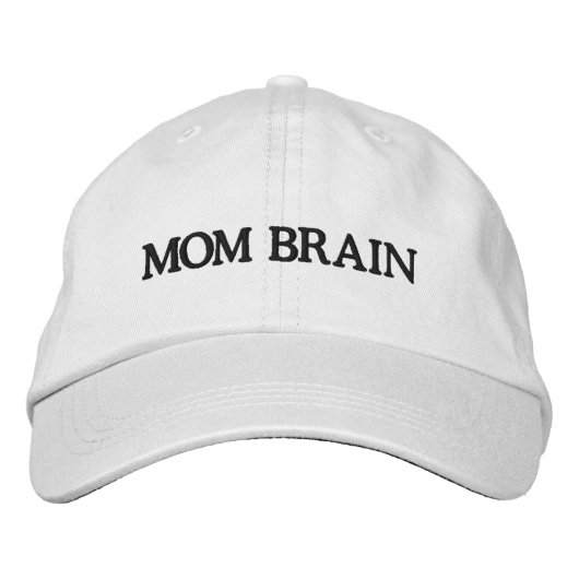 Mama Brain Funny bestickt Hat Bestickte Baseballkappe (Vorderseite)