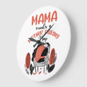 Mama braucht ein F*cking-Nickerchen für Mutter Große Wanduhr (Winkel)