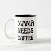 Mama braucht einen Kaffee Zweifarbige Tasse (Links)