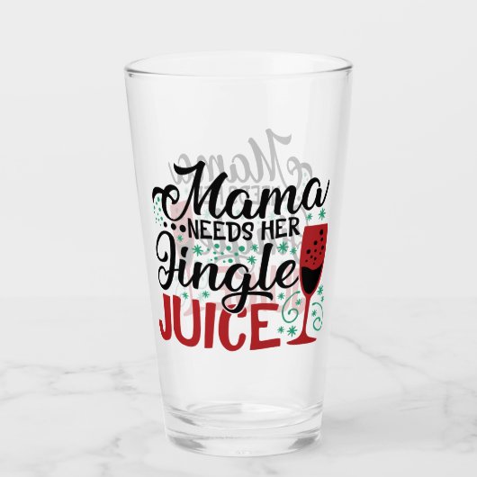 Mama braucht ihren Jingle Juice | XMAS Drinks Spaß Glas (Vorderseite)